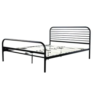 Modern Minimalist Custom Size Black Metal Bed Frame for Home and Hotel