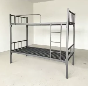 Modern Minimalist Metal Double Bed Steel Bed Suitable for Bedrooms School Dormitories Construction Site Staff Dormitories