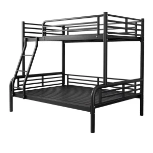 Modern Minimalist Wrought Iron Bunk Bed Reinforced Thickened Frame Two Tier Dormitory Bed Household Use Made China Model PT39757