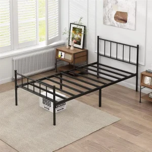 Modern Platform Bed Factory Supply Metal Frame with Storage Space