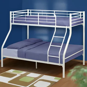 Modern Popular School Dormitory Room Furniture Metal Bunk Bed Frame Dorm Bed with Stair for Small Apartment Hostel Bedroom