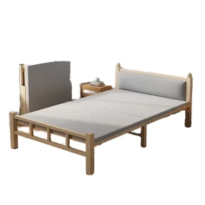Modern Portable Bedroom Furniture Metal Bed Foldable Design Metal Bed with Stylish Metal Frame for Office Home Hospital Use