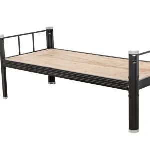 Modern School or Staff Steel Single Bed Thickened Iron Frame Home Furniture Single Bed Design