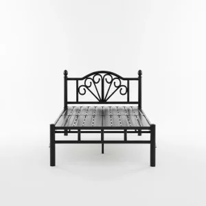 Modern Single Bed Foldable Metal Frame Adjustable Height Customizable Size Durable Bedroom Furniture for Hotels Living Room