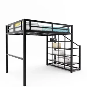 Modern Single Bed Frame Fashionable Comfortable Adult Metal Bed for Dormitory Bedroom Apartment Hotel School Living Room Use