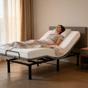 Modern Smart Foldable Silent Wireless Adjustable Eco-Metal Bed Frame | King-Size | Apartment Hotel Villa Bedroom