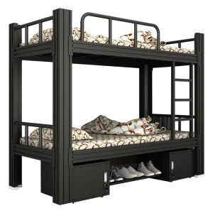 Modern Space Saving Detachable Steel Bunk Bed for Kids and Adults with Stairs for School Dormitories and Apartments