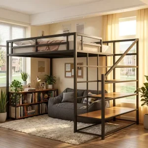 Modern Space Saving Hotel Apartment Homestay School Capsule Bunk Bed Iron Metal for Adult Living Room