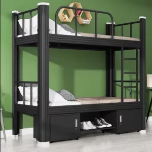 Modern Students Dormitory Apartment Metal Bunk Bed Ladder Frame for Teens kids adults