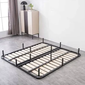 Modern Style Strong Iron Wooden Slatted Metal Bed Frame