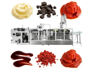 Most Economical Double Lane Doypack Pouch Packing Machine for Tomato Sauce Ketchup Honey Juice Oil Liquid Paste Filler