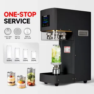 Multi Function Electric Heat Sealing Machine for Soda Pop Beverage Plastic & Aluminum Can Seamer Bottles & Packaging