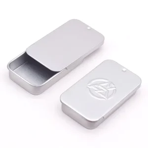 Multi-Functional Rectangular Metal Mint Tin Box with Sliding Lid