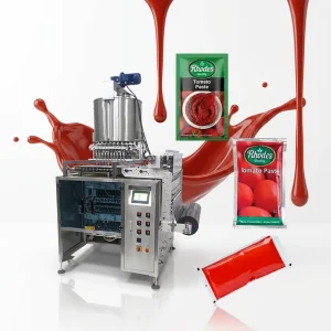 Multi-Lane Automatic Liquid Filling Machine for Food and Sauce Packaging in Plastic Bags or Pouches, 50 Bags/Min/Lane