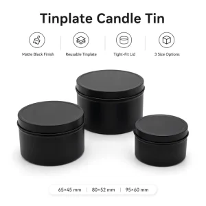 Multi Size Empty Seamless Round Metal Candle Tin Cans With Lid 2oz 3oz 4oz 6oz 8oz 12oz Wax Candle Storage Containers