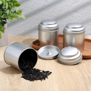New Arrival Customized Airtight Tin Cans for Food Packaging Double Lid Metal Box Clip Lid Coffee Loose Tea Cookie Glossy Finish