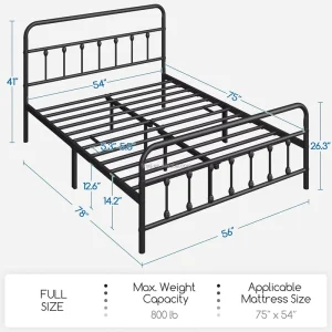 New Design Double Size Metal Frame Bed for Hotel Bedroom Furniture