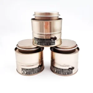 Newest Internet Celebrity Food Tinplate Eco friendly Round Metal Tin Packaging Box for Nuts & Kernels and Chocolate