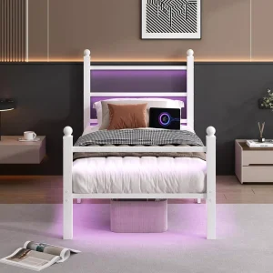 Noise Reduction Metal Bed Frame Single Iron Bed For Home Use