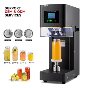 Non-Rotary Can Seamer for Boba and Bubble Tea, Aluminum Beer Can Sealing Machine