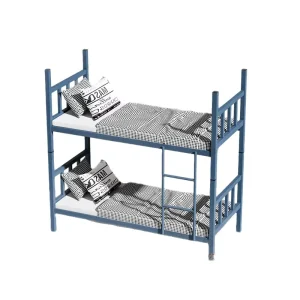 ODM Double Layer Bunk Bed Steel Frame Modern Design Dormitory School Apartment High Low Bed