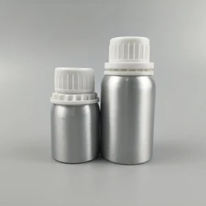 OEM 100ML Aluminium Bottle Liquid Reagent Chemical Bottle With Inner Lid Seal 250ml Custom Metal Perfume Package Bottle