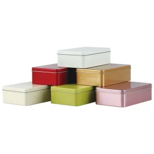 OEM Custom Eco-Friendly Recyclable Metal Rectangular Christmas Gift Tin Mooncake and Biscuit Box Tinplate Custom Tin Boxes