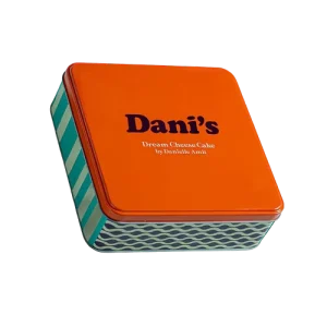 OEM Custom Food Grade Tin Box Square Metal Cookie Tin with Lids for Biscuits Candies Chocolate Cakes