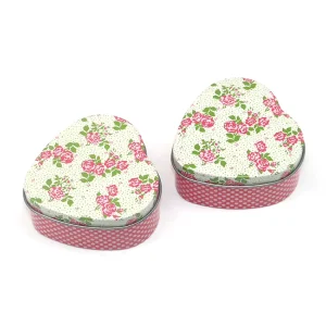 OEM Custom Logo Heart Shape Tinplate Metal Tin Box Food Grade Candy Gift Packaging for Valentine Wedding Favor