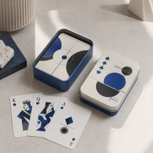 OEM Custom Printed Rectangular Metal Tin Box for Poker Card Deck Packaging