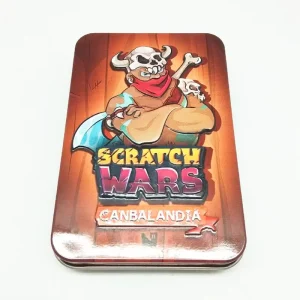OEM Embossed Rectangular Metal Tin Box for Playing Cards