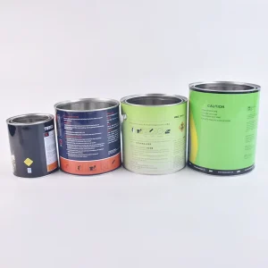 OEM Empty Metal Round Tin Jars 1L 2L 3L for Paint and Chemical Packaging with Matte Finish