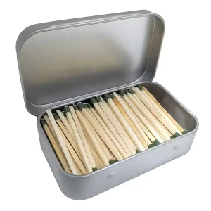 OEM/ODM Custom Metal Match Tin Box with Hinge Tin Can