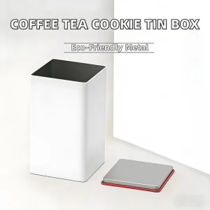 OEM ODM Customizable Recyclable Coffee Spice Chocolate Tea Cookie Biscuit Rectangle Metal Box Tins for Food