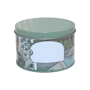 OEM ODM Food Grade Round Tinplate Container Custom Eco Friendly Recyclable Tin Packaging for Baking Candy Sweet Cake Cookie