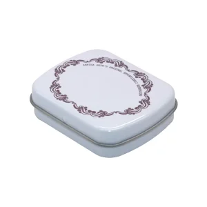 OEM ODM Metal Small Rectangle Tin Box with Hinged Lid for Storing Jewelry Necklace Earrings Toys Keychains