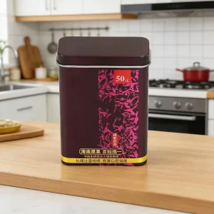 OEM ODM Recyclable Eco Friendly Rectangular Tin Cans Metal Box Customizable Empty Candy Chocolate Gum Tin Can