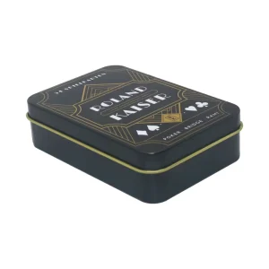 OEM ODM Small Metal Rectangle Tin Box with Lid Packaging Container for Candy Gift Card Photo Frame Sticker