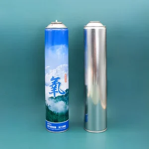 OEM Portable Refillable Metal Oxygen Aerosol Tin Can for Outdoor Medical Gas Packaging