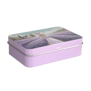 OEM Small Tinplate Hinged Box Craft Storage for Candy Mint and Makeup Portable Silver Square Gift Box