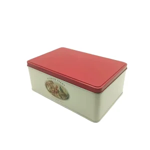 OEM Tinplate 0.23mm Thick Rectangular Large Box with Custom Logo and CMYK Printing for Craft Stickers