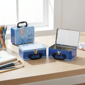OEM Toy Suitcase Metal Box with Latch Custom Tinplate Storage Box for Kids