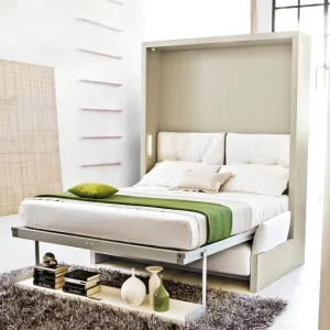 Oak Material Folding Sofa Bed Home Specific Use and Metal Material Folding Wall Bed with Hardware Spring Mechanism