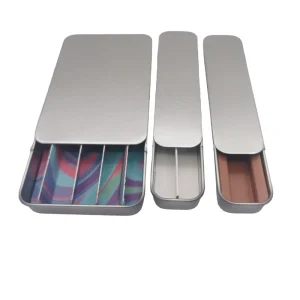 Oem Price Meys Brand Child Resistant Tin Metal Recyclable Packaging Box Medicine Custom Color Sliding Design