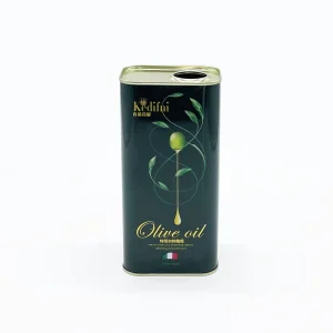 Offset Printed 750ml Rectangle Tinplate Food Grade Can for Edible Oil Olive Oil