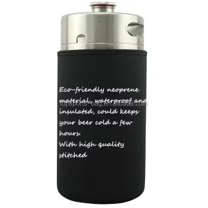One Gallon 128 Ounce Mini Keg Insulator Sleeve Neoprene Customized 128 oz Mini Beer Keg Bag