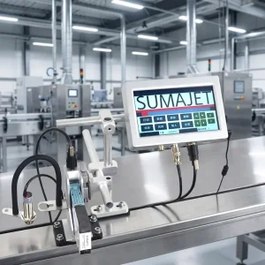 Online Tij Coding Machine with Touch Screen for Logo Date Batch Coding Packaging Serial Number on Flex Material
