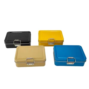 Outdoor Fishing Gear Storage Tinplate Box Recycled Materials Art Paper Single-Side Buckle Flip Cover Plywood Iron Hasp