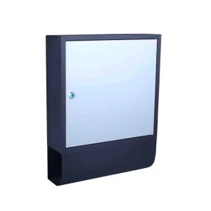 Outdoor Waterproof Lockable Metal Storage Box with Top Drop Slot Free Standing Wall Mounted Mail Box