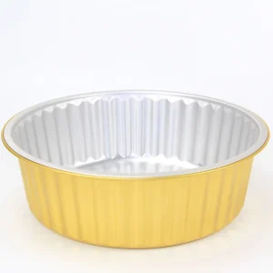 Oven Safe Food Grade Foil Containers with PP Plastic Lid for Pet Food, Round, T280, 5000ml